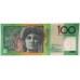 AUSTRALIA 1996 . ONE HUNDRED 100 DOLLAR BANKNOTE . EVENS/FRASER . TEST NOTE . FIRST PREFIX AN96